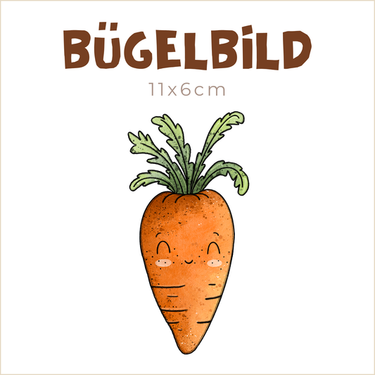 Bügelbild Karotte | 11x6cm