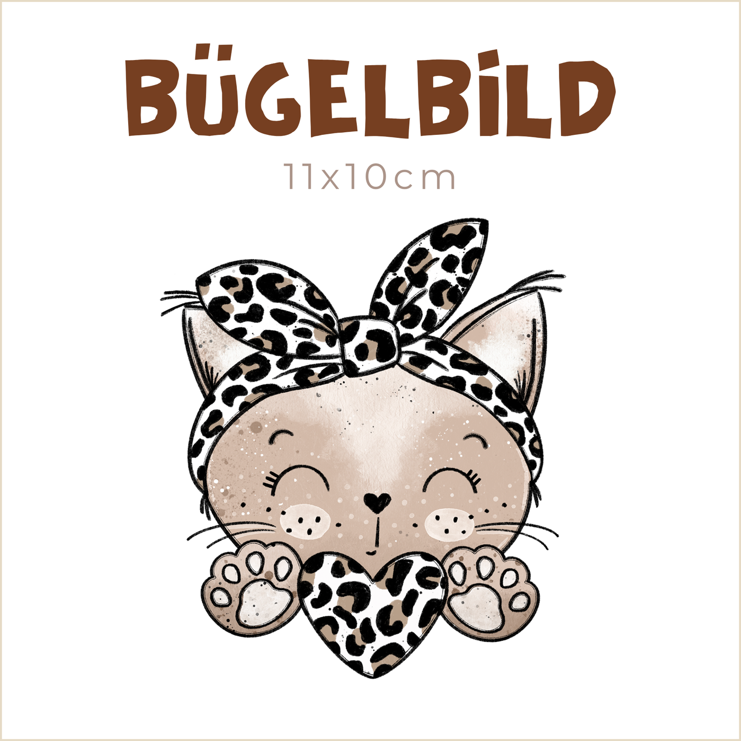 Bügelbild Kitty Love | 11x10cm