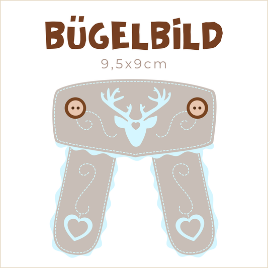 Bügelbild Latz für Lederhose | 9,5x9cm