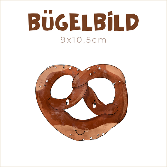 Bügelbild Laugenbande Brezel | 9x10,5cm