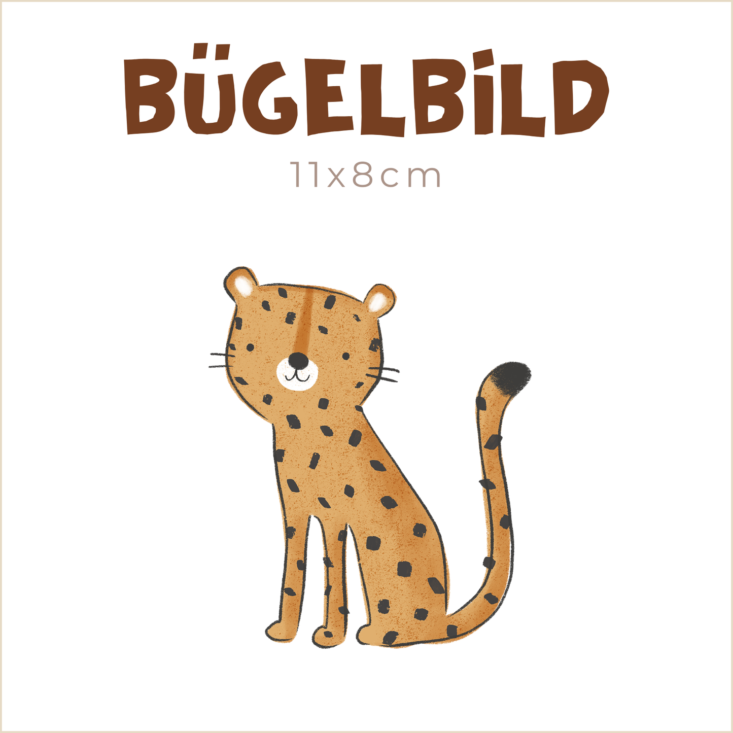 Bügelbild Leopard | 11x8cm