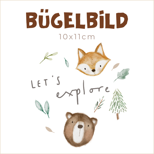 Bügelbild Lets Explore | 10x11cm
