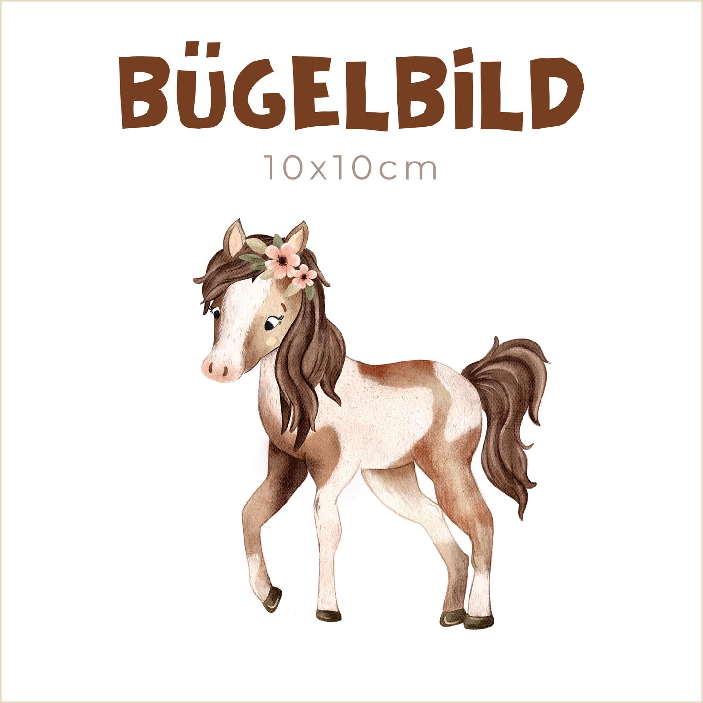 Bügelbild Lieblingspferd 1 | 10x10cm