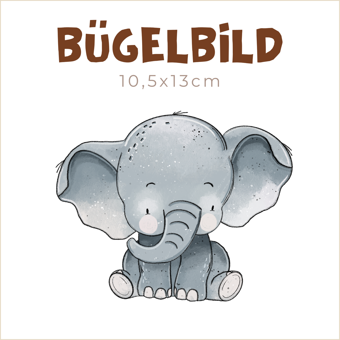 Bügelbild Lieblingstiere: Elefant | 10,5x13cm