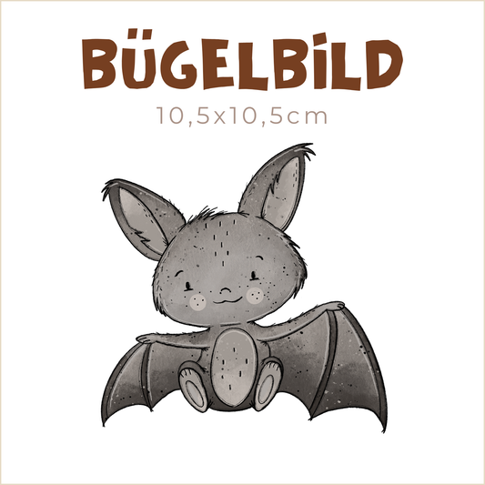 Bügelbild Lieblingstiere: Fledermaus | 10,5x10,5cm