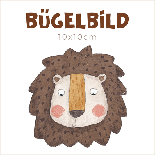 Bügelbild Lion and Mouse Kopf | 10x10cm