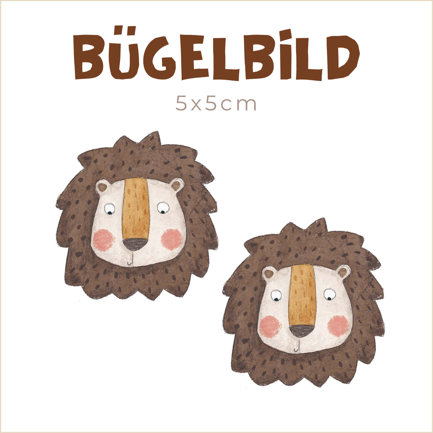Bügelbild MINIS 2x Löwe | 5x5cm