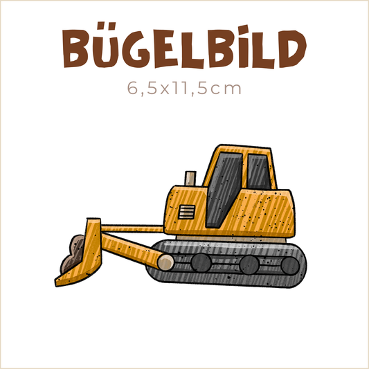 Bügelbild Mobile-Topia Bulldozer | 6,5x11,5cm