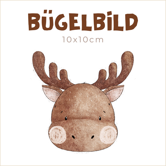 Bügelbild Moose beige | 10x10cm