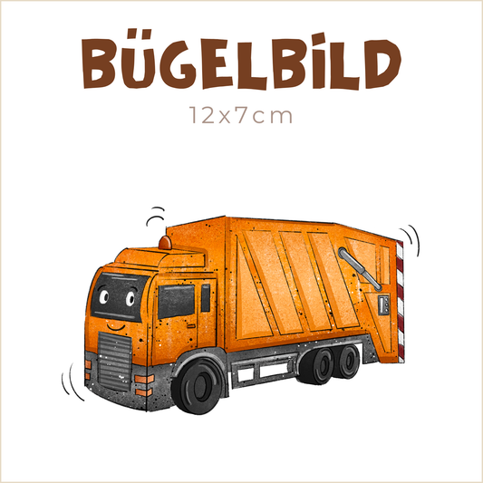 Bügelbild Müllwagen | 12x7cm