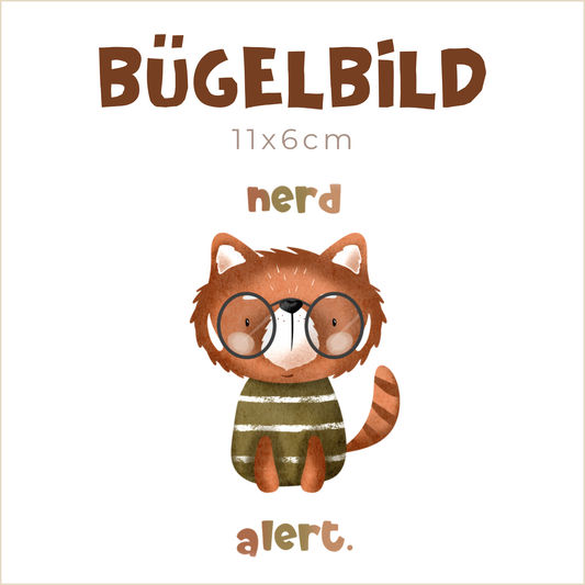 Bügelbild Nerd Alert | 11x6cm