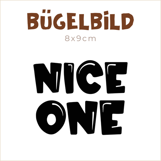 Bügelbild Nice One | 8x9cm