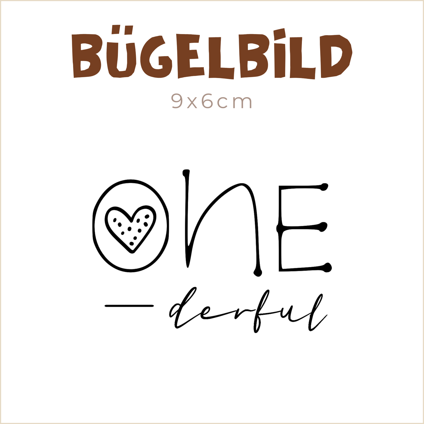 Bügelbild ONEderful | 9x6cm
