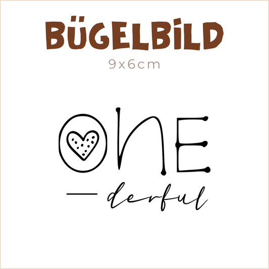 Bügelbild ONEderful | 9x6cm