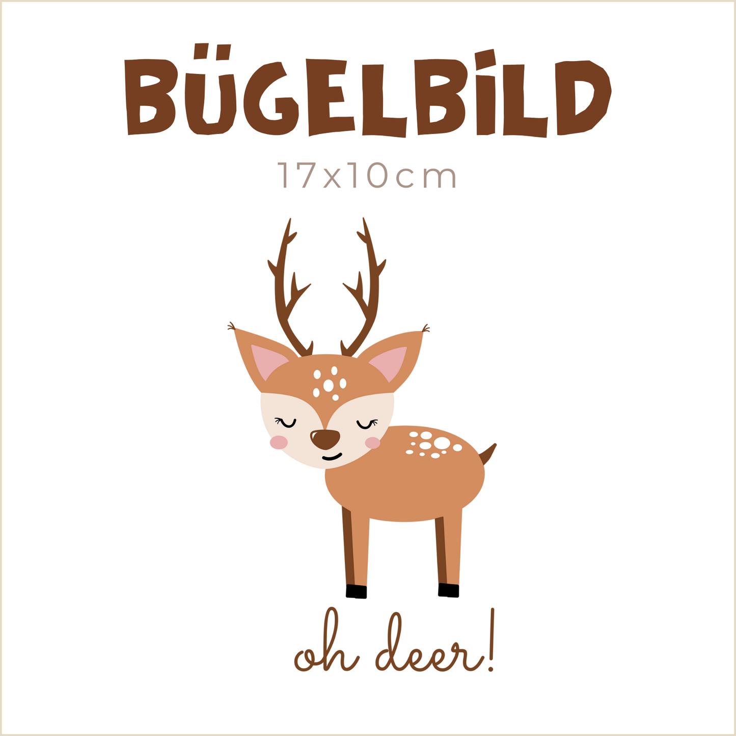 Bügelbild Oh deer! | 17x10cm