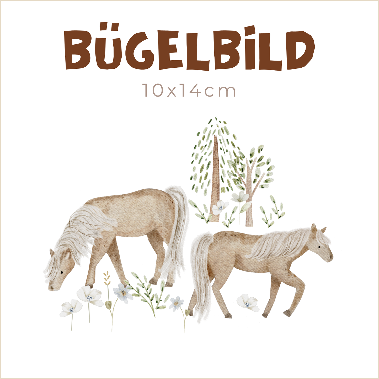 Bügelbild Pferdeliebe 2 | 10x14cm