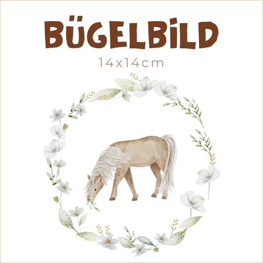 Bügelbild Pferdeliebe Kreis | 14x14cm