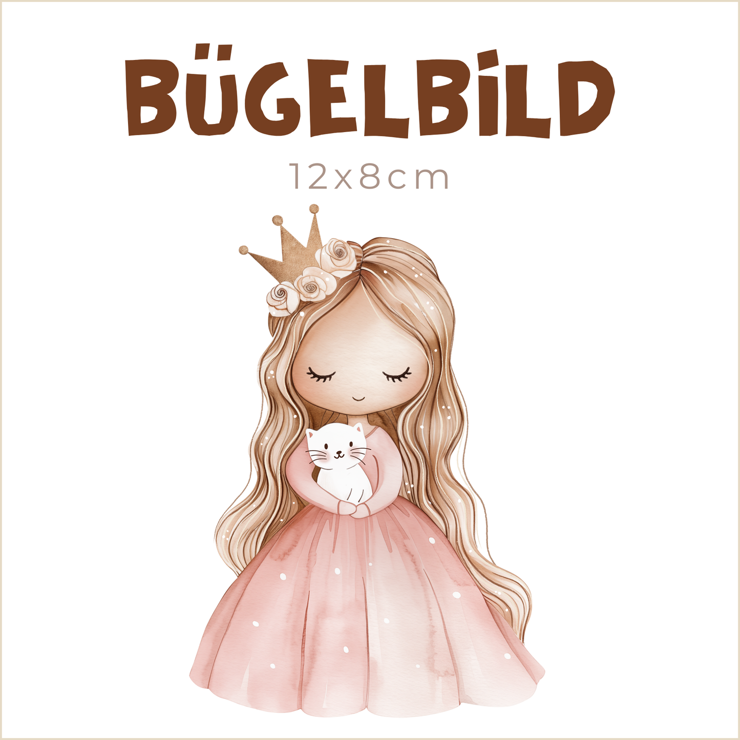 Bügelbild Prinzessin | 12x8cm