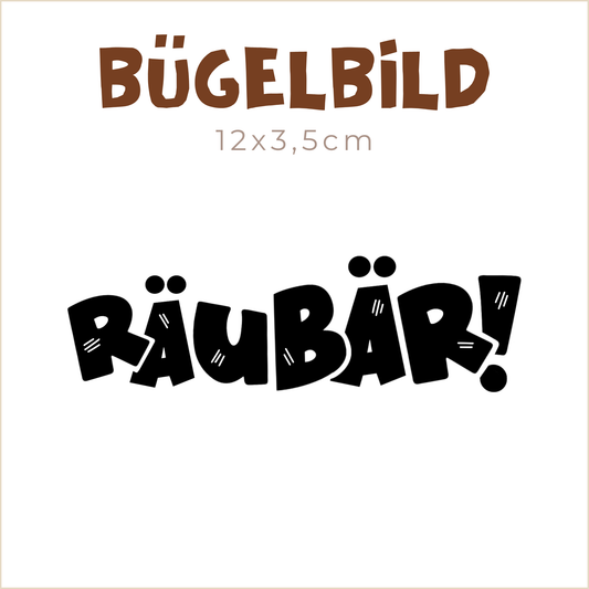 Bügelbild Räubär | 12x3,5cm