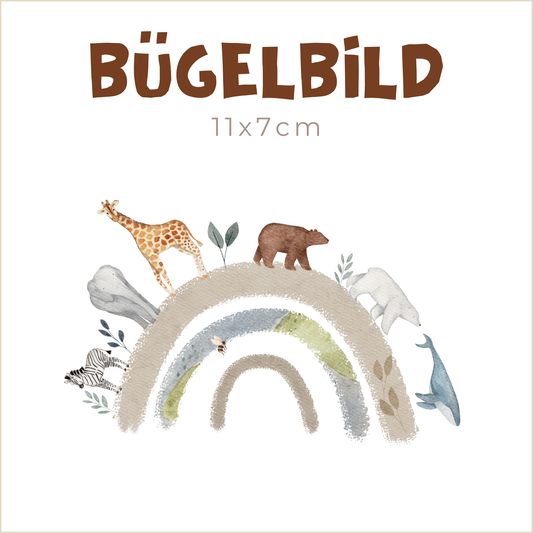 Bügelbild Rainbow Safari | 11x7cm