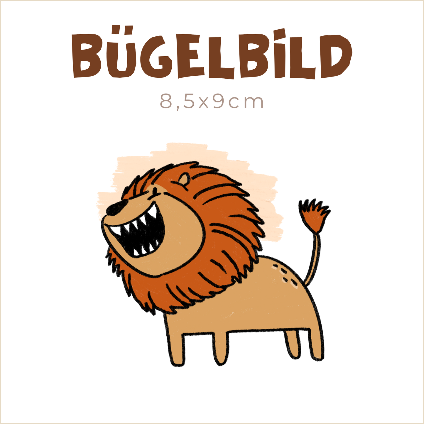 Bügelbild Raubtiere Löwe | 8,5x9cm