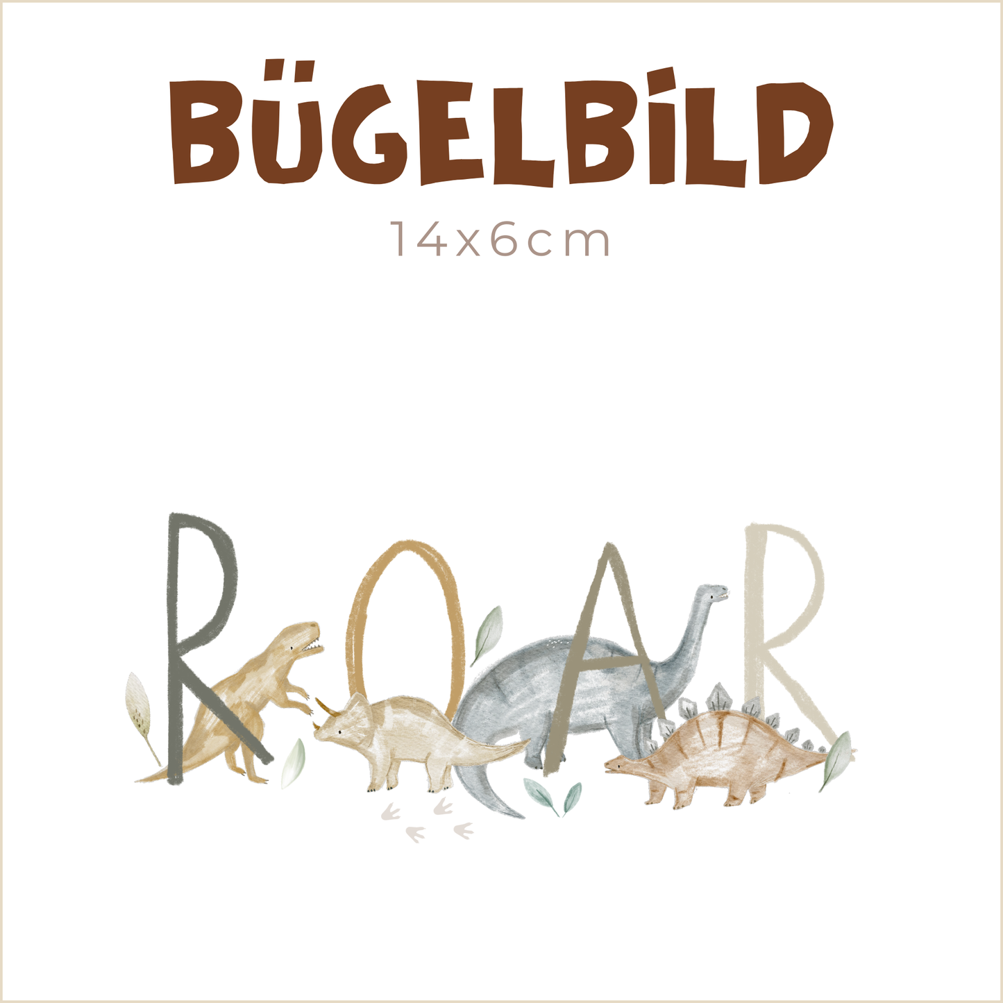 Bügelbild Roar | 14x6cm