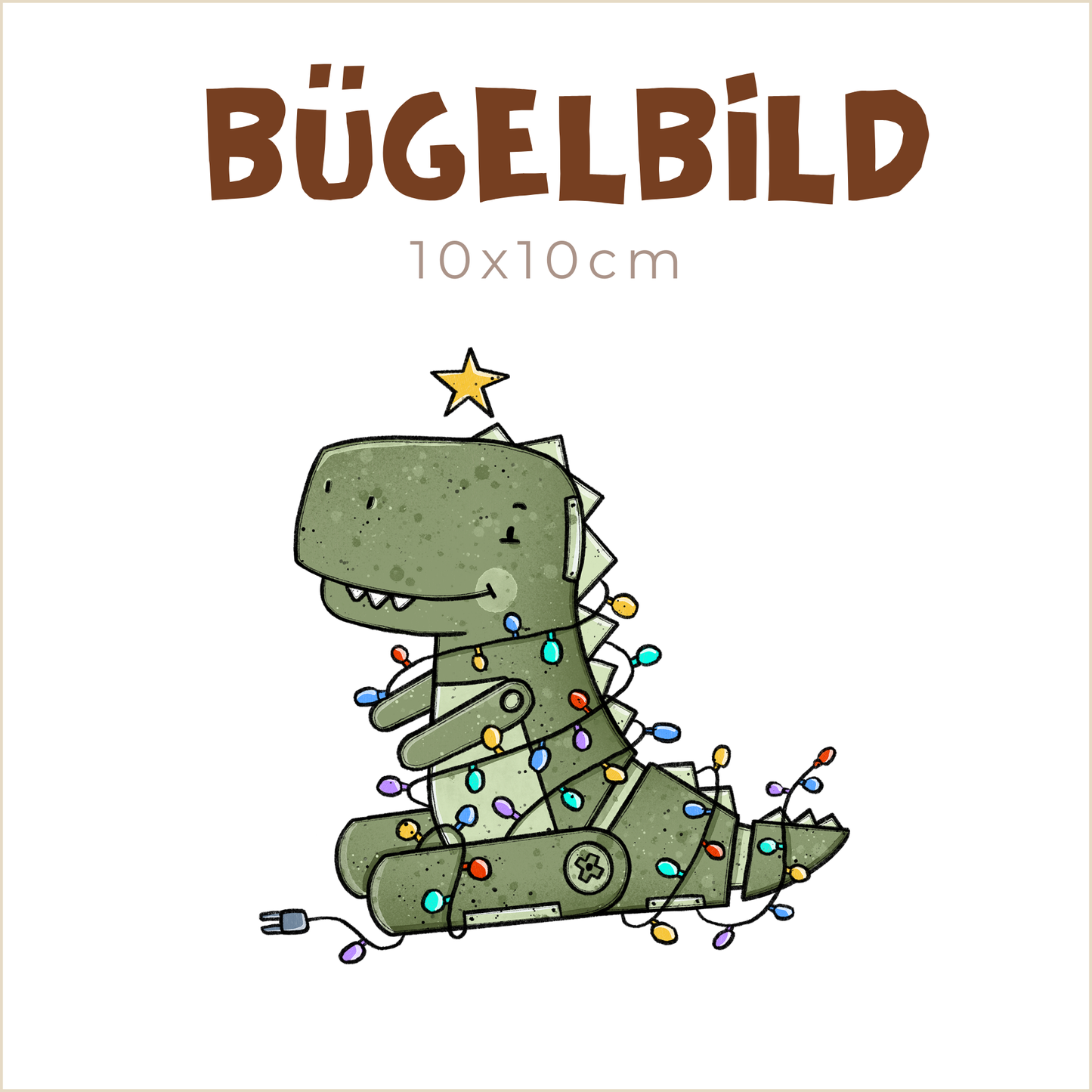 Bügelbild Robo-Tree-Rex | 10x10cm