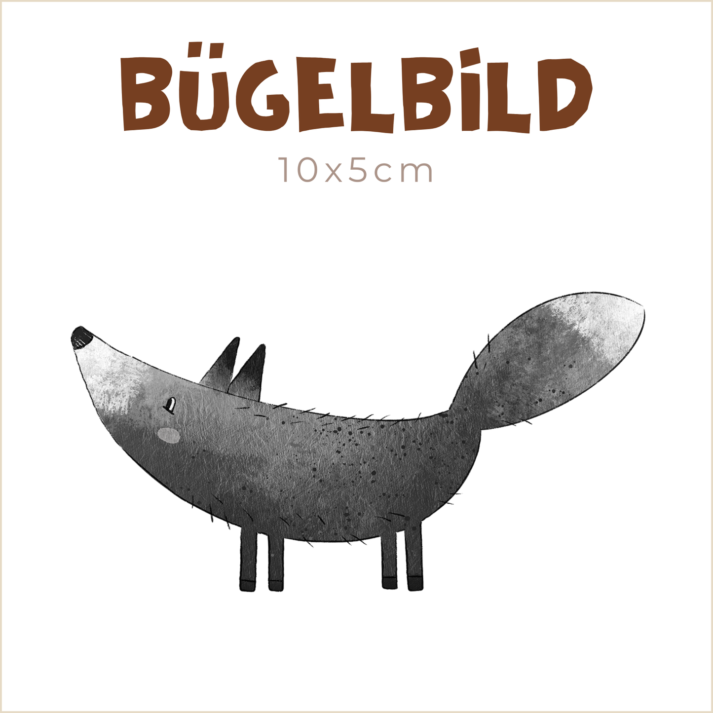 Bügelbild Rotkäppchens Wolf | 10x5cm