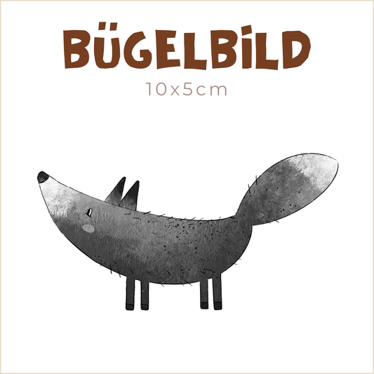 Bügelbild Rotkäppchens Wolf | 10x5cm