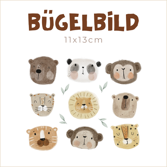 Bügelbild Safari Animals | 11x13cm