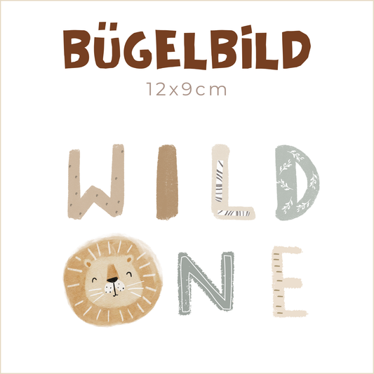 Bügelbild Safari Wild One | 12x9cm