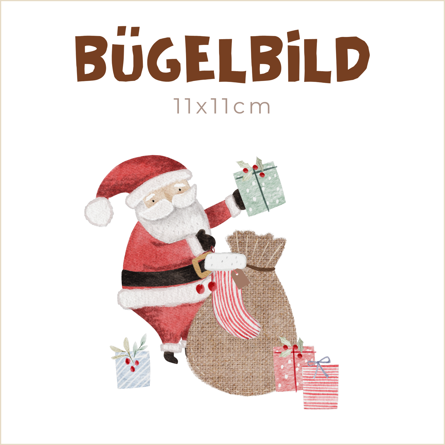 Bügelbild Santa | 11x11cm