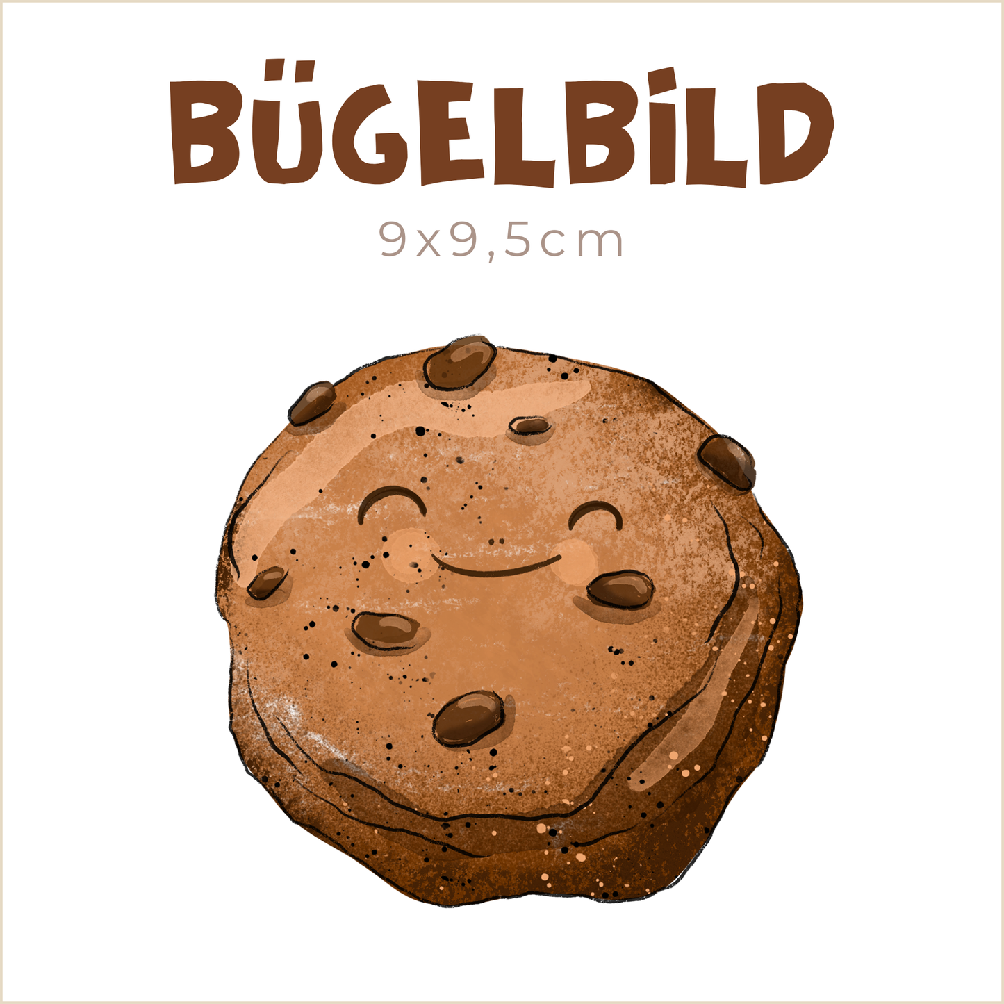 Bügelbild Schokokeks | 9x9,5cm