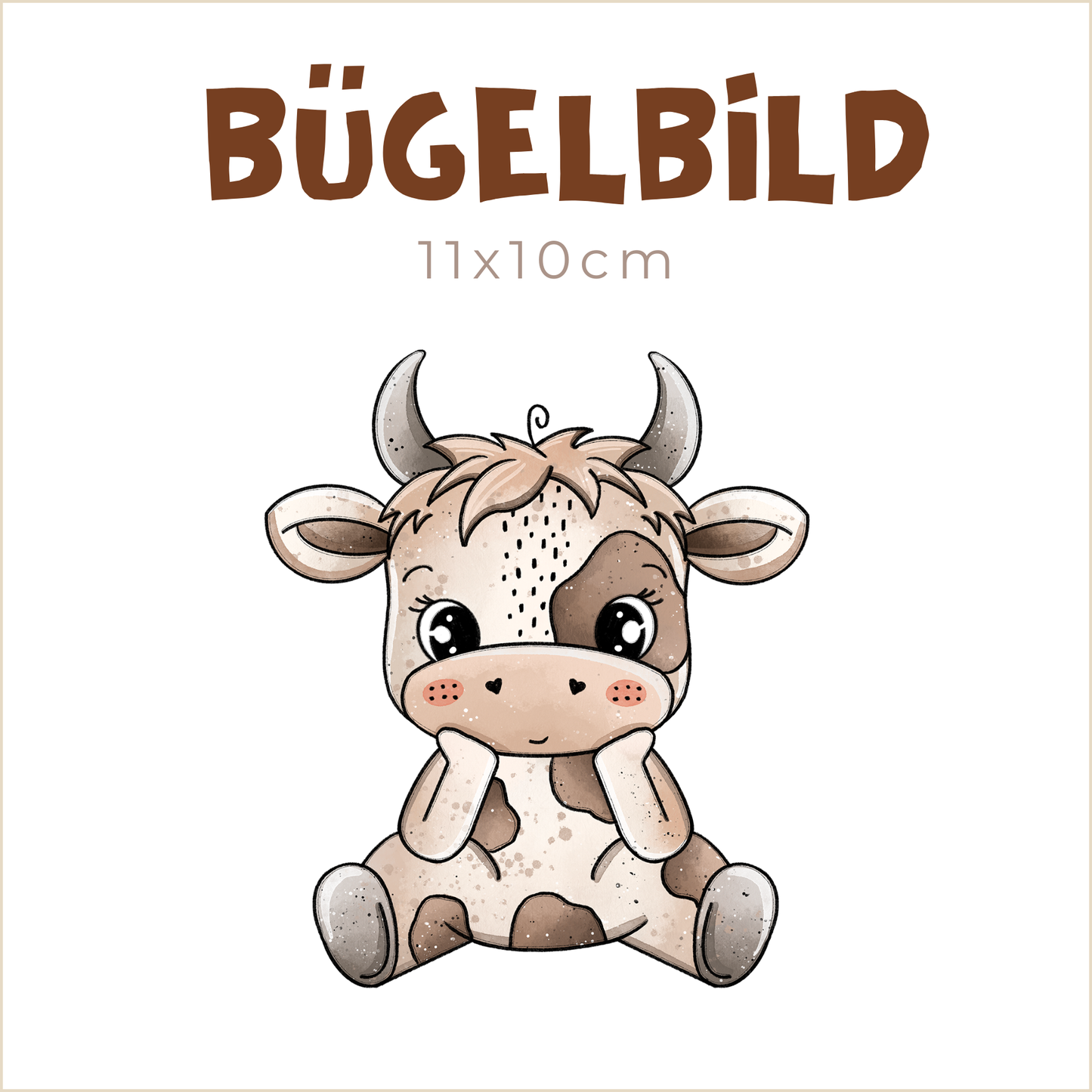 Bügelbild Schokokuh | 11x10cm