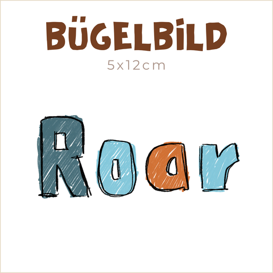 Bügelbild Scratchy Dino Roar | 5x12cm