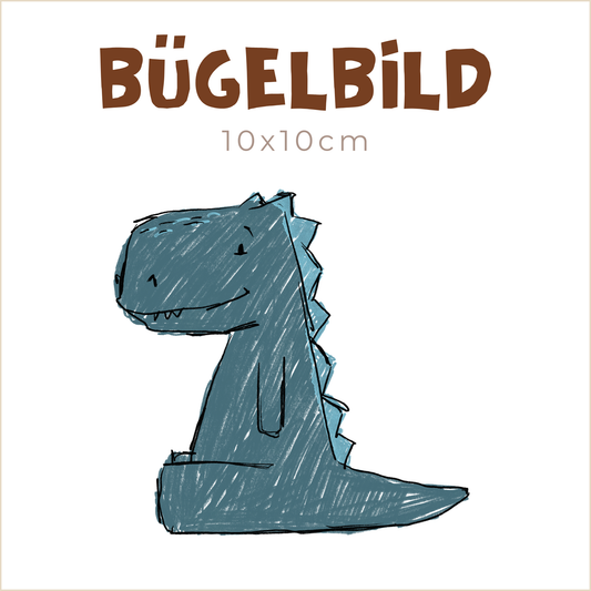 Bügelbild Scratchy Dino | 10x10cm