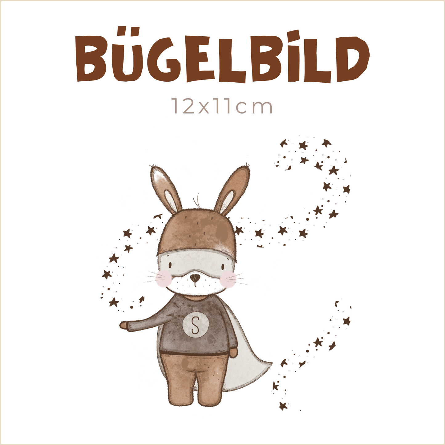 Bügelbild Superhero-Hasi | 12x11cm