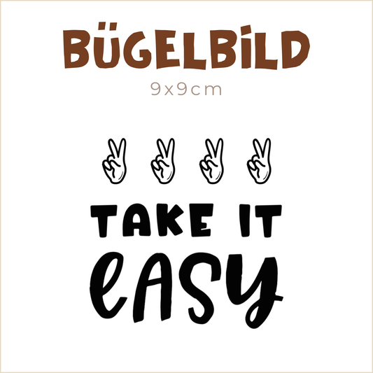 Bügelbild Take it easy | 9x9cm
