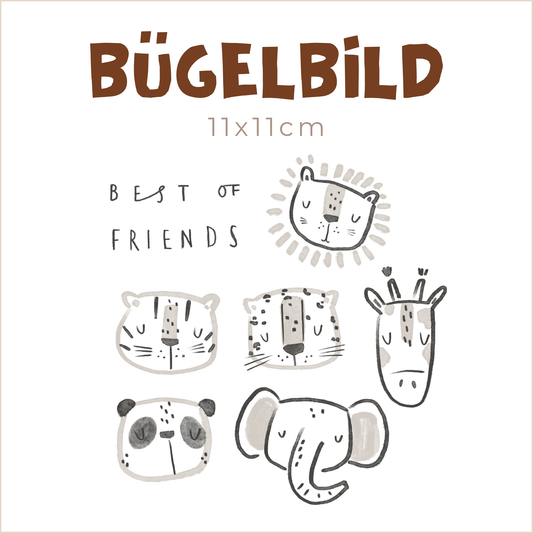 Bügelbild Tete: Best of Friends | 11x11cm