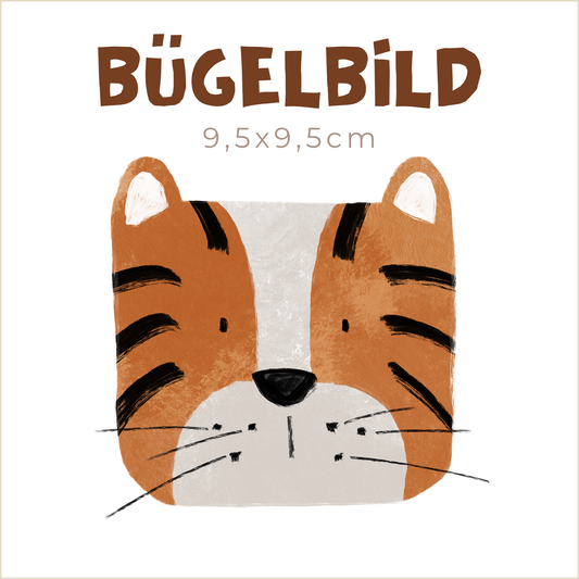 Bügelbild Tiger Tom | 9,5x9,5cm