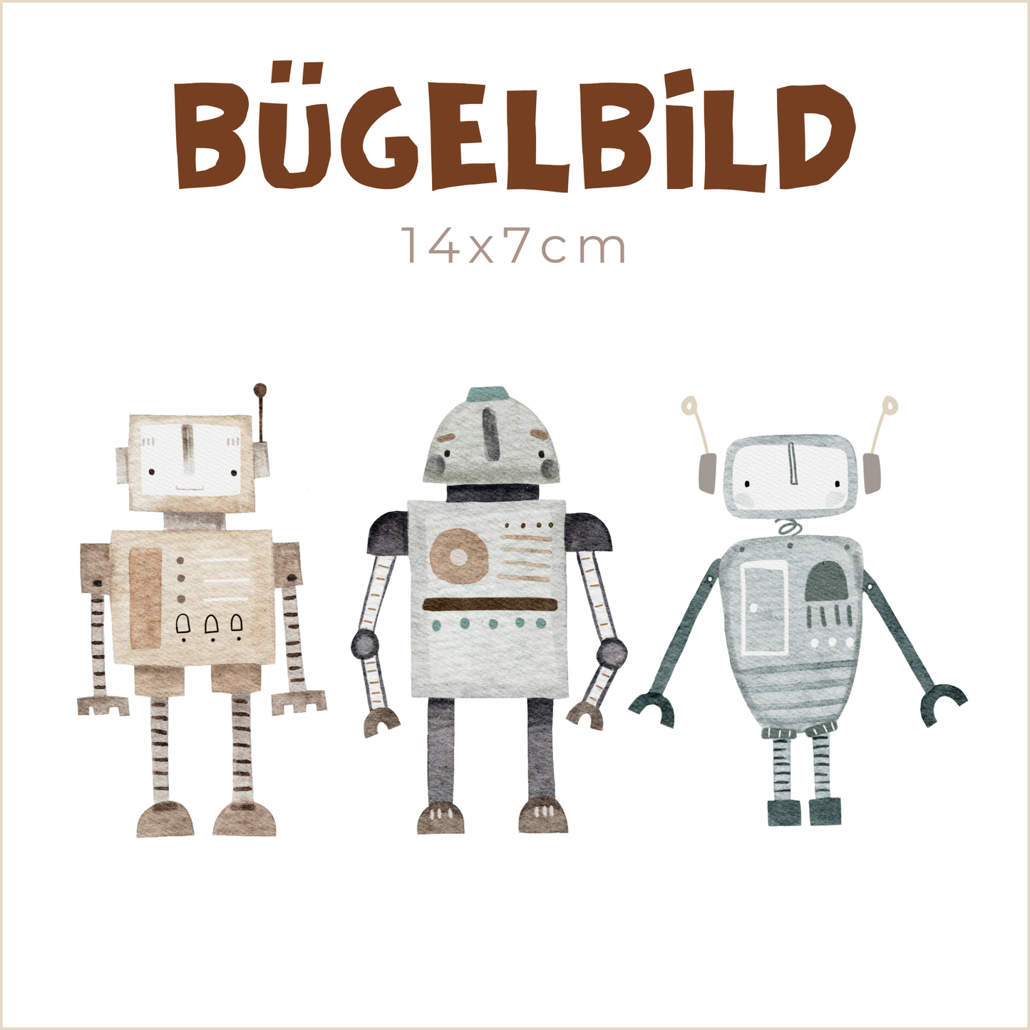 Bügelbild Tobias and his Friends | 14x7cm