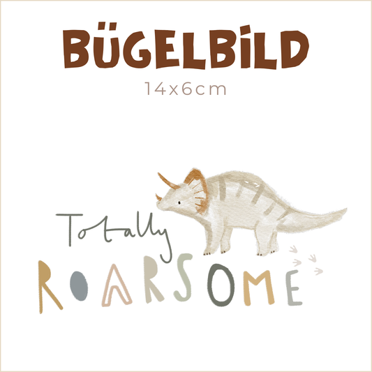 Bügelbild Totally Roarsome | 14x6cm