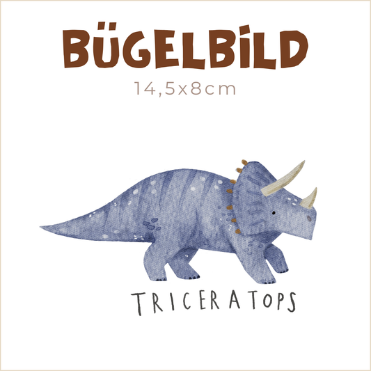 Bügelbild Triceratops | 14,5x8cm