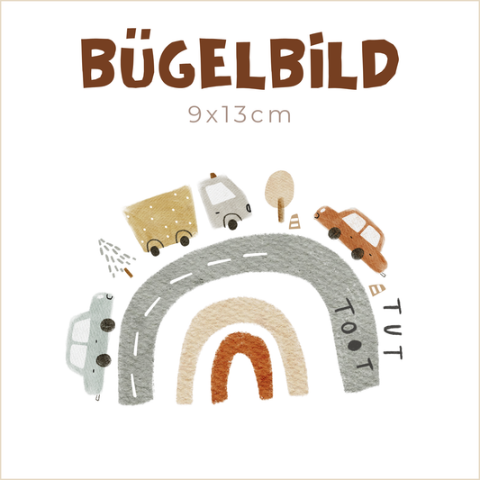 Bügelbild Tuut to Town Rainbow | 9x13cm