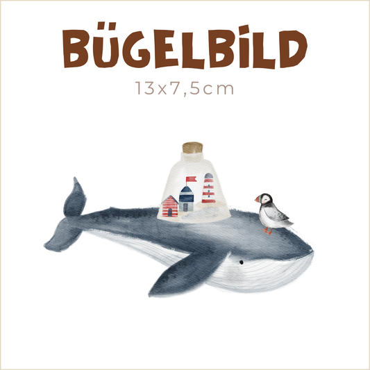 Bügelbild Whale | 13x7,5cm