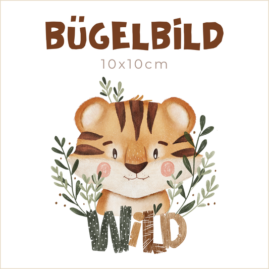 Bügelbild Wild Tiger | 10x10cm