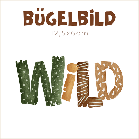 Bügelbild Wild  | 12,5x6cm