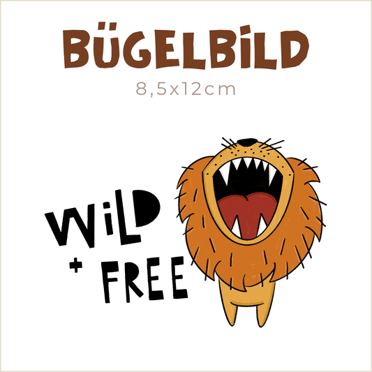 Bügelbild Wild and Free Löwe | 8,5x12cm