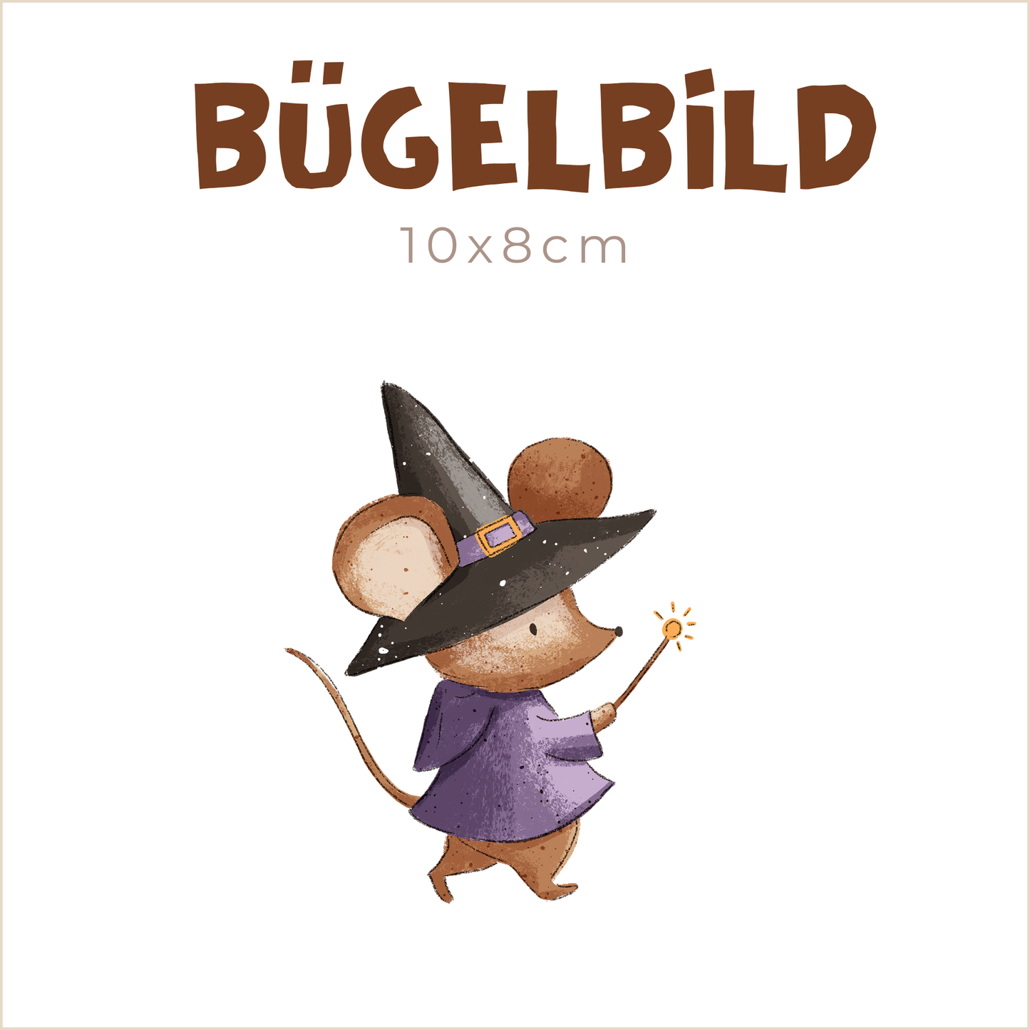 Bügelbild Wizard Mouse | 10x8cm