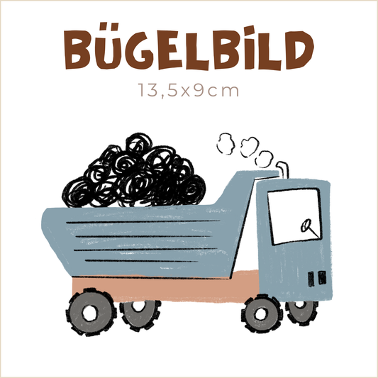 Bügelbild Workmobil: Muldenkipper | 13,5x9cm